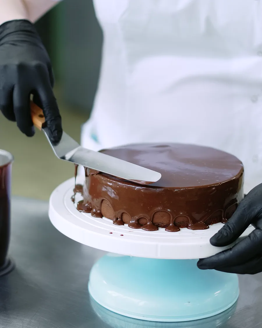 Entremets, glaçage miroir